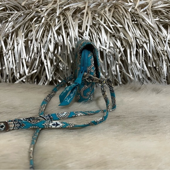 VERA BRADLEY Totally Turq Little Hip Bag Crossbody Belt Bag Brown Medallions - Picture 4 of 14